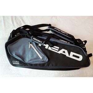 HEAD Core 6R Tennis Racquet Padded Straps Carry/Storage Bag - Light Blue/Black